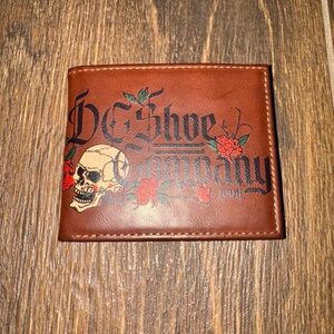 Brown Wallet with Skull Design